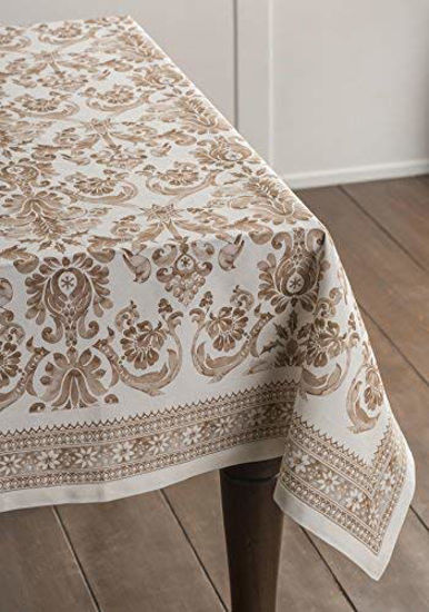 Picture of Maison d' Hermine Allure 100% Cotton Tablecloth for Kitchen Dining | Tabletop | Decoration | Parties | Weddings | Thanksgiving/Christmas (Rectangle, 60 Inch by 120 Inch)