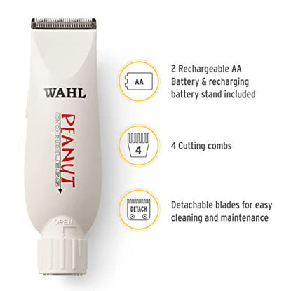 Picture of Wahl Professional - Peanut White -Professional Cordless Hair Clippers- Beard Trimmer - Barber Supplies - Hair Cutting Tools