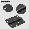 Picture of KNOBWELL 8-Hole 5/8-Inch Radius Door Hinge for Interior and Exterior Door Use, 4-Inch by 4-Inch Matte Black Door Hinges, 30 Pack