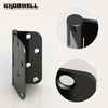 Picture of KNOBWELL 8-Hole 5/8-Inch Radius Door Hinge for Interior and Exterior Door Use, 4-Inch by 4-Inch Matte Black Door Hinges, 30 Pack