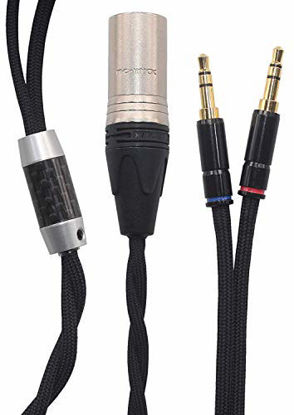 Picture of KK Cable HH-V HiFi Compatible Audio Upgrade Cable Replacement for T1 II, T5, Headphones, 4-pin XLR Male Plug. Audio Upgrade Cable. HH-V (1.5M(4.9FT))