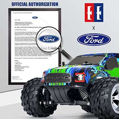 Picture of Ford Raptor F150 Remote Control Car 20km/h 4WD RC Car with 1200mAh Battery Headlights High Speed Off Road Monster Trucks for Boys Girls Kids, Green