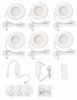 Picture of GETINLIGHT Dimmable LED Puck Lights Kit, Recessed or Surface Mount Design, Soft White 3000K, 12V, 2W (12W Total, 60W Equivalent), White Finished, ETL Listed, (Pack of 6), IN-0102-6-WH