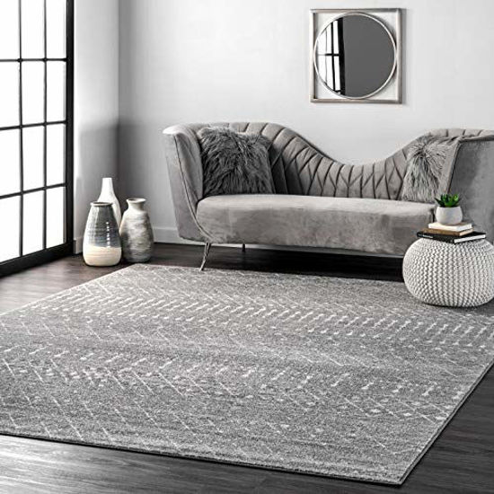 Picture of nuLOOM Moroccan Blythe Area Rug, 5' Square, Dark Grey