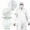 Picture of YIBER Disposable Protective Coverall Hazmat Suit, Heavy Duty Painters Coveralls, Made of SF Material, Excellent air permeability and water repellency - 5 PCS/PACK (XL, White)