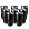 Picture of HASLE OUTFITTERS 30oz Tumbler Stainless Steel Coffee Tumbler Double Wall Vacuum Insulated Travel Mug with Lid (Black, 8 Pack)