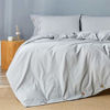 Picture of JELLYMONI Light Grey 100% Washed Cotton Duvet Cover Set, 3 Pieces Luxury Soft Bedding Set with Buttons Closure. Solid Color Pattern Duvet Cover Cal King Size(No Comforter)