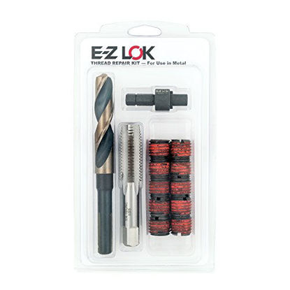 Picture of E-Z LOK EZ-329-9 Threaded Inserts for Metal, 9/16-12 Installation Kit, Steel, Black Oxide