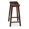Picture of Amazon Basics Solid Wood Saddle-Seat Kitchen Counter-Height Stool - Set of 2, 24" Counter Stool, Walnut Finish