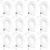 Picture of Sunco Lighting 12 Pack 5/6 Inch LED Recessed Downlight, Baffle Trim, Dimmable, 13W=75W, 5000K Daylight, 1050 LM, Damp Rated, Simple Retrofit Installation - UL + Energy Star