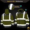 Picture of KwikSafety (Charlotte, NC) GALAXY SoftShell Safety Jacket (LIMITED EDITION Pattern) Class 3 Hi Visibility Water Resistant ANSI OSHA Reflective Hoodie Winter Construction Gear Men | Yellow 2XL