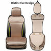 Picture of Auto Newer Luxury Car Seat Cover ,Breathable Car Seat Cover Fit Four Seasons, Front Car Seat Cushions, Bottom Seat Covers of Full Wrapped Edge ,Universal Fit for 95% Vehicles (Beige,2PCS)