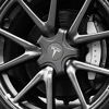 Picture of Tesla Model 3 Center Caps Hubcaps Cover Aero Wheels Cap Kits for Original Standard Rims [Titanium Deep Gray with Silver T Logo]