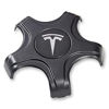 Picture of Tesla Model 3 Center Caps Hubcaps Cover Aero Wheels Cap Kits for Original Standard Rims [Titanium Deep Gray with Silver T Logo]