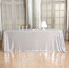 Picture of PartyDelight Sequin Tablecloth, Wedding, Christmas, Rectangular, 90"x156", Silver