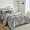 Picture of Bedsure Full Size Comforter Sets - 8 Pieces Pintuck Bed Set Full Size, Grey Full Size Bed in A Bag with Comforters, Sheets, Pillowcases & Shams