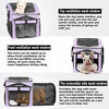 Picture of BARKBAY Dog Bike Basket Carrier, Expandable Foldable Soft-Sided Dog Carrier, 2 Open Doors, 5 Reflective Tapes, Pet Travel Bag,Dog Backpack Carrier Safe and Easy for Small Medium Cats and Dogs(Purple)