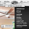 Picture of Portage Bay 50252 Hugger 52" Brushed Nickel West Hill Ceiling Fan with Bowl Light Kit