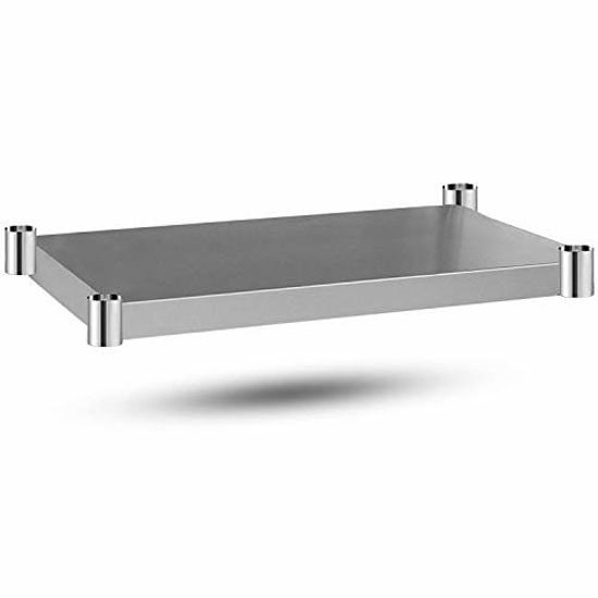 Picture of Galvanized Under Shelf for Work Tables - DuraSteel Extra Adjustable Lower Shelf for 30" x 18" NSF Stainless Steel and Wooden Worktables - Fits for use in Restaurant, Warehouse, Home, Kitchen, Garage