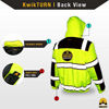 Picture of KwikSafety (Charlotte, NC) ENFORCER Bomber Safety Jacket (DETACHABLE ID Pocket) Class 3 Hi Visibility Water Resistant ANSI OSHA Reflective Hoodie Warm Winter Construction Gear Men | Yellow 3XL