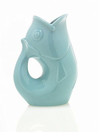 Picture of Gurgle Pot Aqua 9 1/2 Inches High