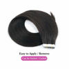 Picture of Sassina Professional Seamless Tape in Hair Extensions Double Side Skin Wefts Real Glue Human Hair Off Black 20Pcs 50g per set (1B 22inch)