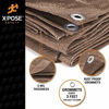 Picture of Multipurpose Protective Cover Brown Poly Tarp 24' x 36' - Durable, Water Resistant, Weather Resistant - 5 Mil Thick Polyethylene - by Xpose Safety