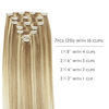 Picture of WENNALIFE Clip in Human Hair Extensions, 14 Inch 120g 7pcs Light Blonde Highlighted Golden Blonde Hair Extensions Clip In Human Hair Remy Clip in Hair Extensions Real Human Hair Double Weft