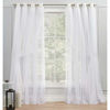 Picture of Exclusive Home Curtains Catarina Layered Solid Blackout and Sheer,Window, Curtain Panel Pair with Grommet Top, 52x96, Vanilla