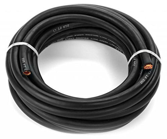 Picture of EWCS 1/0 Gauge Premium Extra Flexible Welding Cable 600 VOLT - Black - 15 Feet - Made in the USA