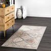 Picture of nuLOOM Becca Vintage Tile Area Rug, 6' Round, Grey