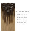 Picture of WENNALIFE Clip in Hair Extensions, 14 Inch 120g 7pcs Balayage Chocolate Brown to Dirty Blonde Hair Extensions Clip In Human Hair Remy Clip in Hair Extensions Natural Human Hair Extensions Double Weft