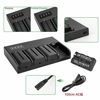 Picture of NP-F550 Battery Charger Pack, LP 4-Pack Battery & Quadruple Slot Charger, Compatible with Sony NP F970, F960, F770, F750, F570, F550, F530, F330, CCD-SC55, TR910, TR917, CN160, CN-216 LED Light & More