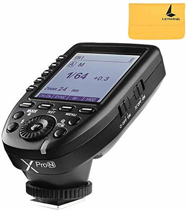 Picture of GODOX XPro-N Flash Trigger with Professional Functions Support i-TTL Autoflash for Nikon DSLR Camera+LETWING Cloth