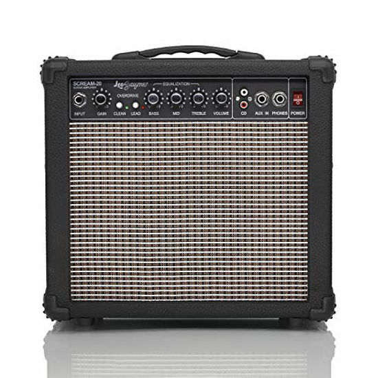 Picture of Leo Jaymz 20W Electric Guitar Amplifier - Both Clean and Distortion Channel - 3 Band Equalization and CD Line Input - Household, Recording Studio, Practice Room, Small Courtyard