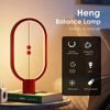 Picture of Heng Balance lamp, DesignNest, Allocacoc, Switch on in mid-air, USB Powered LED Table lamp, Warm Eye-Care Designer Desk lamp, Contemporary Soft Light, Office, Home, Dorm, Bedside (Red)