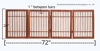 Picture of Pet Dog gate Strong and Durable 4 Panel Solid Acacia Hardwood Folding Fence Indoors or Outdoors by Urnporium