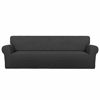 Picture of PureFit Super Stretch 4 Seater Sofa Slipcover - Spandex Non Slip Soft Couch Cover, Washable Furniture Protector with Non Skid Foam and Elastic Bottom for Kids, Pets XX Large Dark Gray