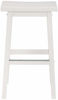 Picture of Amazon Basics Solid Wood Saddle-Seat Kitchen Counter Barstool - Set of 2, 29-Inch Height, White