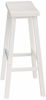 Picture of Amazon Basics Solid Wood Saddle-Seat Kitchen Counter Barstool - Set of 2, 29-Inch Height, White