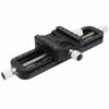 Picture of Haoge FM-160 Wormdrive Macro Rail for Macro Photography Track, Focus Stacking Precision Focus Slider/Close-up Shooting Clamp Plate Fine-Tuning Screw Rod