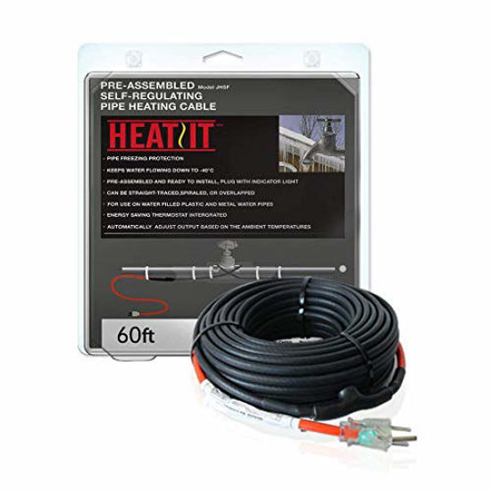 Picture of HEATIT JHSF 60-feet 120V Self Regulating Pre-assembled Pipe Heating Cable