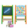 Picture of Elk & Bear Double Sided Wooden Art Easel for Kids Standing Magnetic Whiteboard Chalkboard Small Toddler Toys. Includes Wooden ABC Numbers. Eco Friendly Lifetime Replacement Guarantee