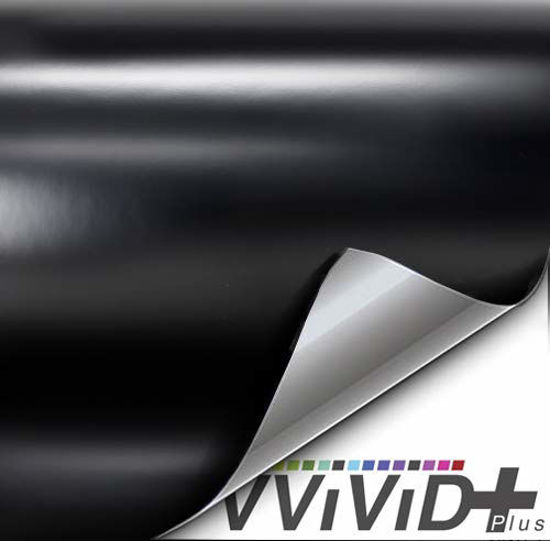 Picture of VViViD+ Satin Black Premium Adhesive Vinyl Wrap Film (10ft x 5ft)