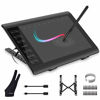 Picture of XOPPOX Graphics Drawing Tablet 10 x 6 Inch Large Active Area with 8192 Levels Battery-Free Pen and 12 Hot Keys, Compatible with PC/Mac/Android OS for Painting, Design & Online Teaching