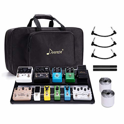 Picture of Donner Guitar Pedal Board Case DB-3 Aluminium Pedalboard 20'' x 11.4'' x 4' with Bag