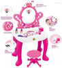 Picture of WolVolk 2-in-1 Vanity Set Girls Toy Makeup Accessories with Working Piano & Flashing Lights, Big Mirror, Cosmetics, Working Hair Dryer - Glowing Princess Will Appear When Pressing The Mirror-Button