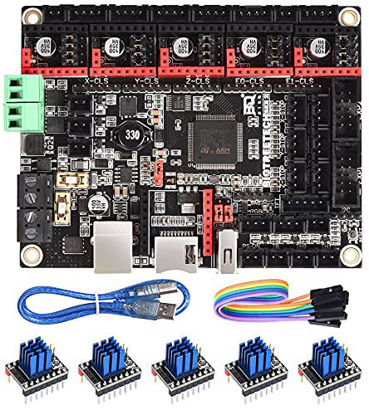 Picture of BIGTREETECH SKR 2 Control Board for 3D Printer New Upgrade Silent Board Based on SKR V1.4 Turbo Motherboard for BIQU B1 Compitable TMC2209/2208, DRV8825 Support TFT Display, LCD, (with 5pcs TMC2209)