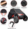 Picture of Waterproof 420D RZR Cover, KEMIMOTO Heavy Duty Windproof and UV Ray Resistance UTV Cover with Reflective Strip Compatible with RZR 1000 900 800 700 570 XP Turbo S