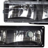 Picture of DNA Motoring HL-OH-8P-C1094-BK Black Housing Headlights Replacement For 94-00 C K